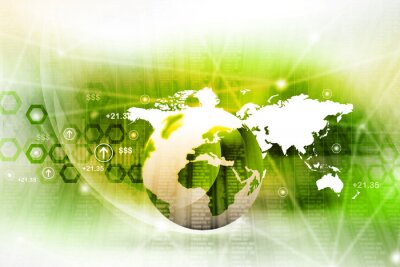 Sticker Abstracte wereld zakelijke achtergrond