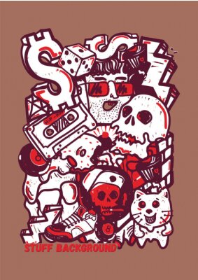 Sticker Achtergrond Graffiti Stickers