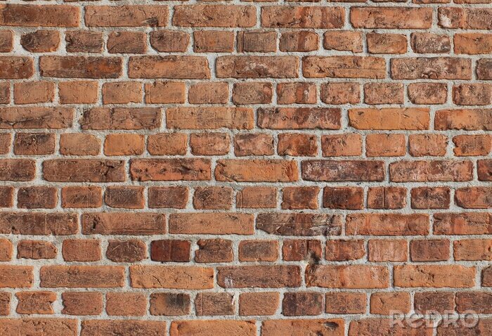 Sticker Achtergrond rode bakstenen muur