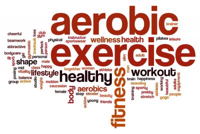 Sticker Aerobic oefening word cloud