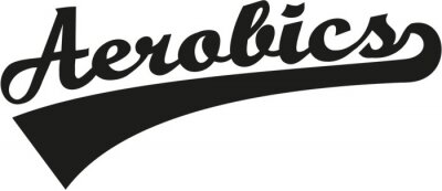 Sticker Aerobics woord retro