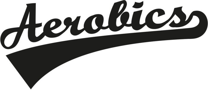 Sticker Aerobics woord retro