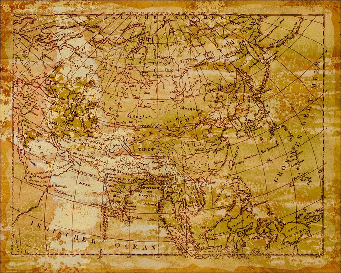 Sticker Afbeelding metal - Azië