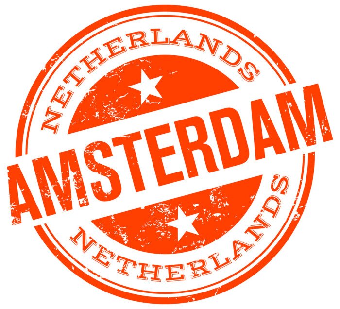 Sticker amsterdam stempel