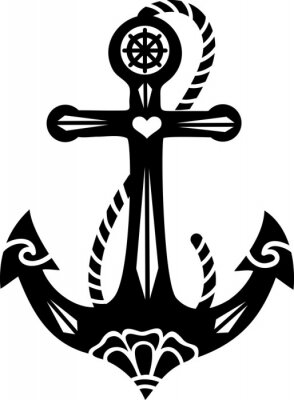 Sticker Anker Steuerrad - Symbool Hoffnung & Glaube