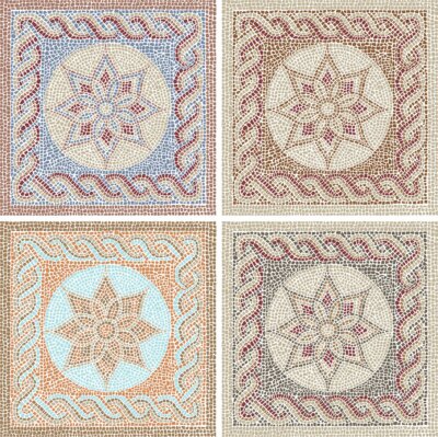 Sticker Antiek mozaïek