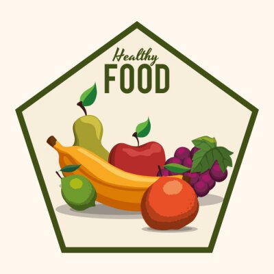 Sticker Appels en peren onder ander fruit