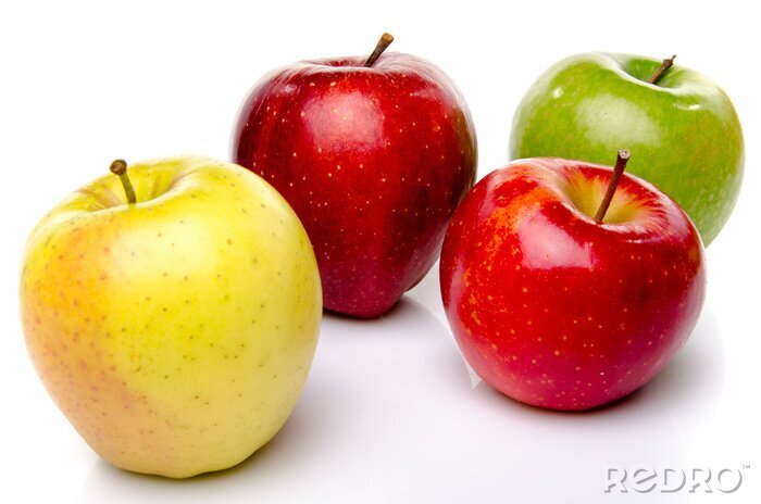 Sticker Appels van verschillende kleuren