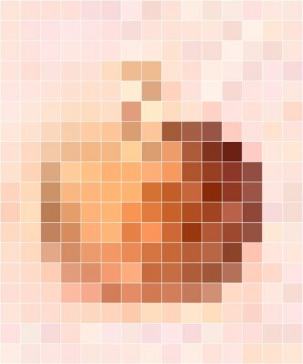 Sticker Apple gerangschikt van pixels