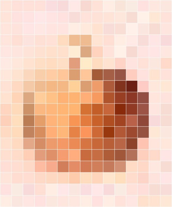 Sticker Apple gerangschikt van pixels