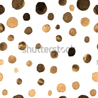 Sticker aquarel polka dots naadloze patroon. textiel, tegels, behang, inpakpapier. briefkaart, banner of abstracte achtergrond. hand verdrinken herhaalbaar patroon met kleurrijke stippen ongelijke vorm