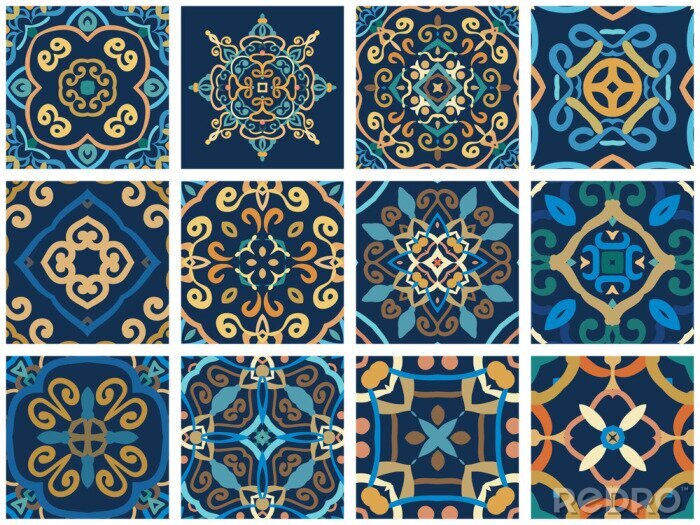 Sticker Arabische decoratieve tegels