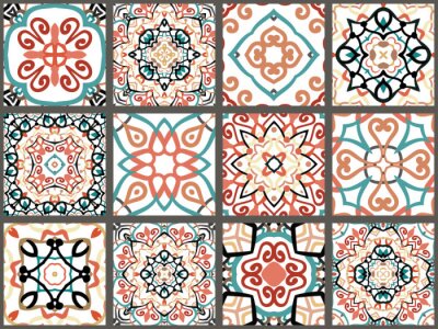 Sticker Arabische decoratieve tegels