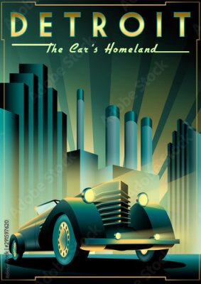 Art Deco auto-afbeeldingen