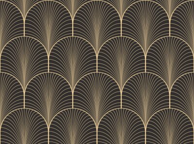 Behang Art Deco stijl met brons en imitatie goud