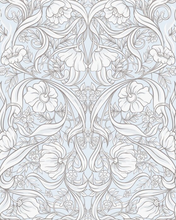 Sticker Art Nouveau bloemen