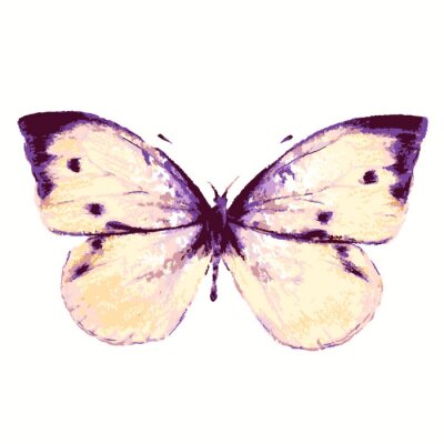 Sticker Artistieke vlinder