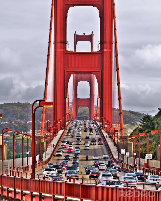 Sticker Auto's in de rode stad