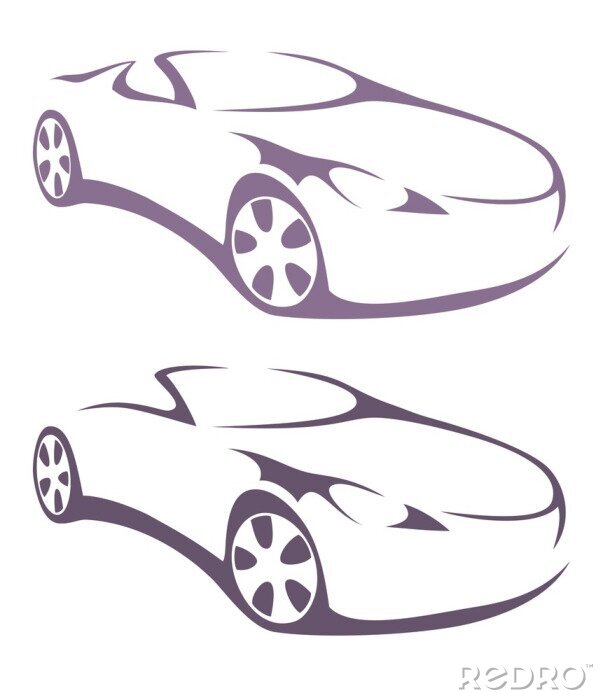 Sticker auto silhouet