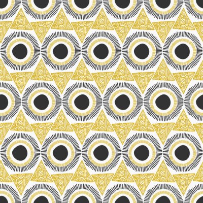 Azteken patroon met stippen cirkels en driehoeken