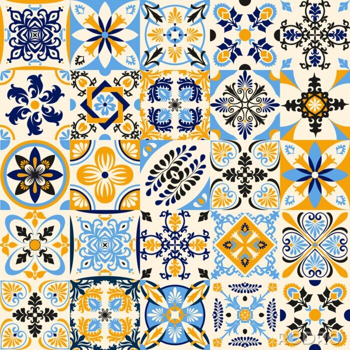 Sticker Azulejo tegelmozaïek