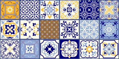 Sticker Azulejo tegels samenstelling