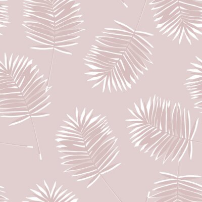 Behang Baby pink palm