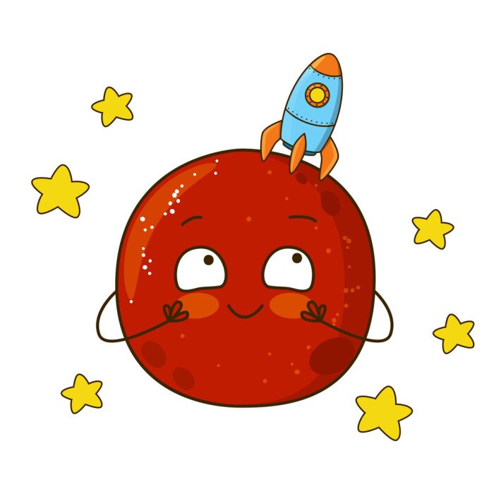 Sticker Baby planeten raket en sterren
