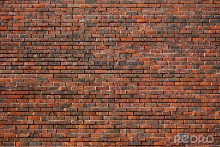 Sticker Bakstenen muur en rode baksteen