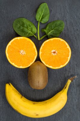 Sticker Banaan lachend gezicht