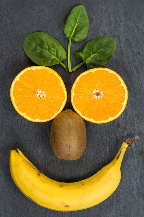 Sticker Banaan lachend gezicht