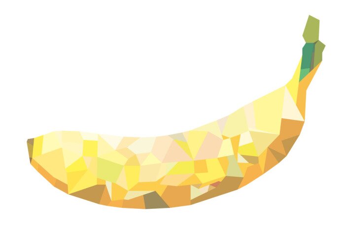 Sticker Banaan moderne afbeelding met geometrische vormen