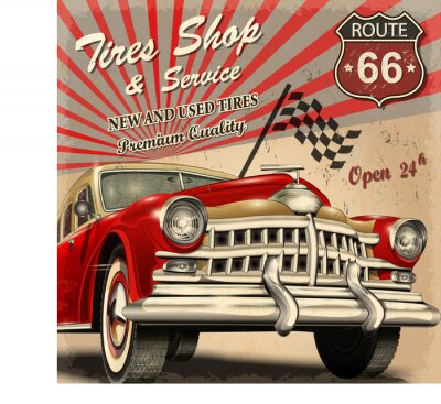 Sticker Banden service retro poster