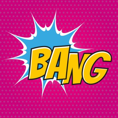 Sticker bang pop art cartoon explosion bunt