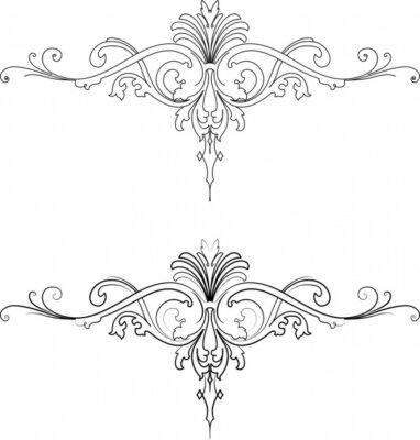 Sticker Barok twee stijlen: Traditioneel en kalligrafie.