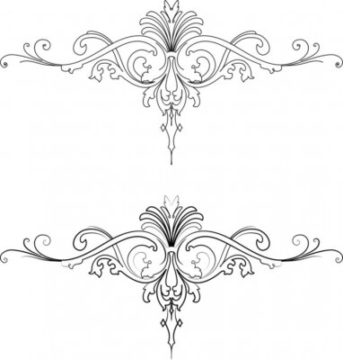 Sticker Barok twee stijlen: Traditioneel en kalligrafie.