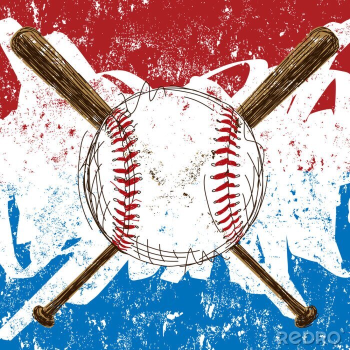 Sticker Baseball Flag background