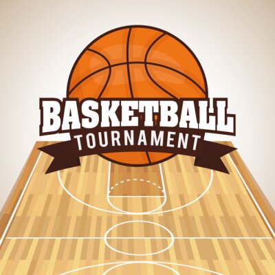 Sticker Basketbal ontwerp