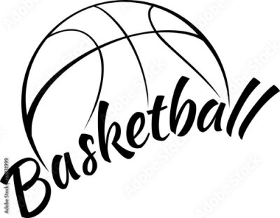 Sticker Basketball with Fun Text