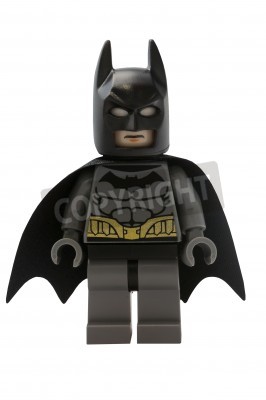 Sticker Batman figuur LEGO superheld in een cape