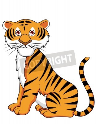 Sticker Bengaalse tijger