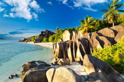 Bergen aan de kust van de Seychellen
