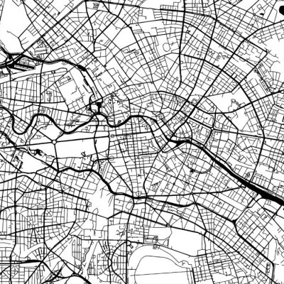 Sticker Berlijn Duitsland Vector Kaart