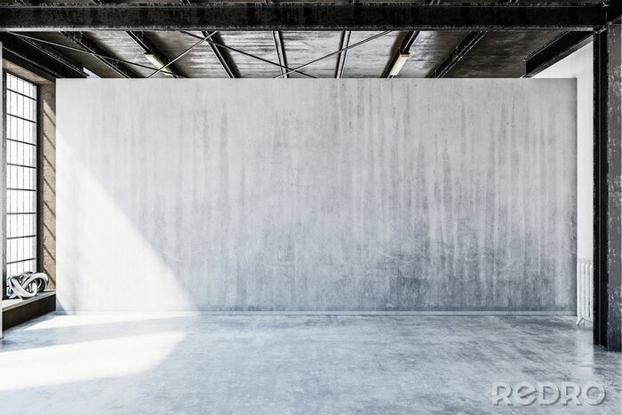 Sticker Betonnen muur in hal