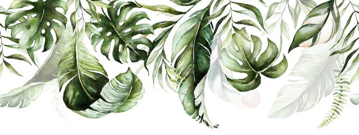 Sticker Bladeren van exotische planten