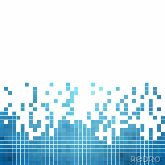 Sticker Blauw pixelpatroon