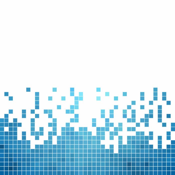 Sticker Blauw pixelpatroon