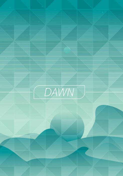 Sticker Blauwe afbeeldingen met een inscriptie