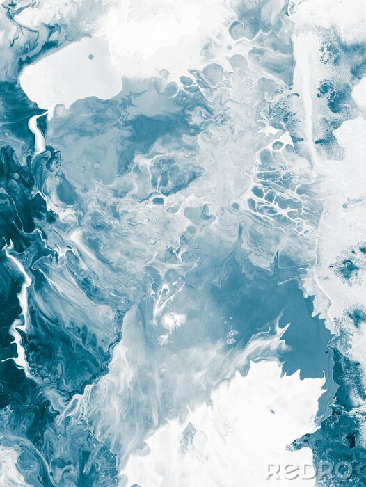 Sticker Blauwe textuur op marmer