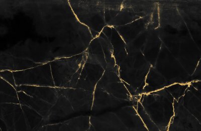 Fotobehang Bliksem op zwart marmer